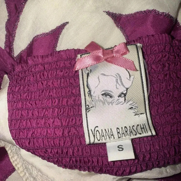 Yoana Baraschi Purple White Designer Luxury Formal Beaded Floor Length Gown Smal - Picture 6 of 15